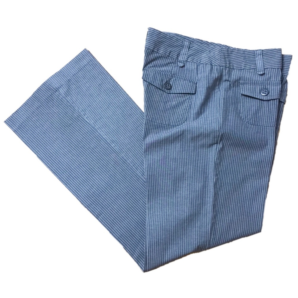 Grey Pinstriped Bootcut Slacks (394)